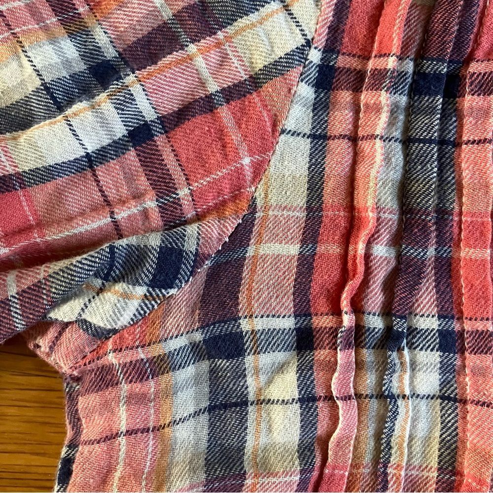CP Shades Red Plaid Cowgirl USA Linen Cotton Regina Tunic Shirt Dress Medium - Picture 10 of 15